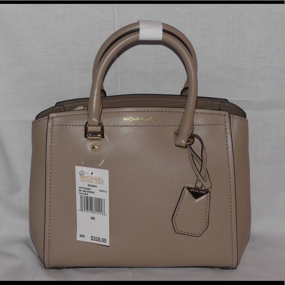 MICHAEL KORS BENNING MEDIUM LEATHER SATCHEL - Picture 7 of 7
